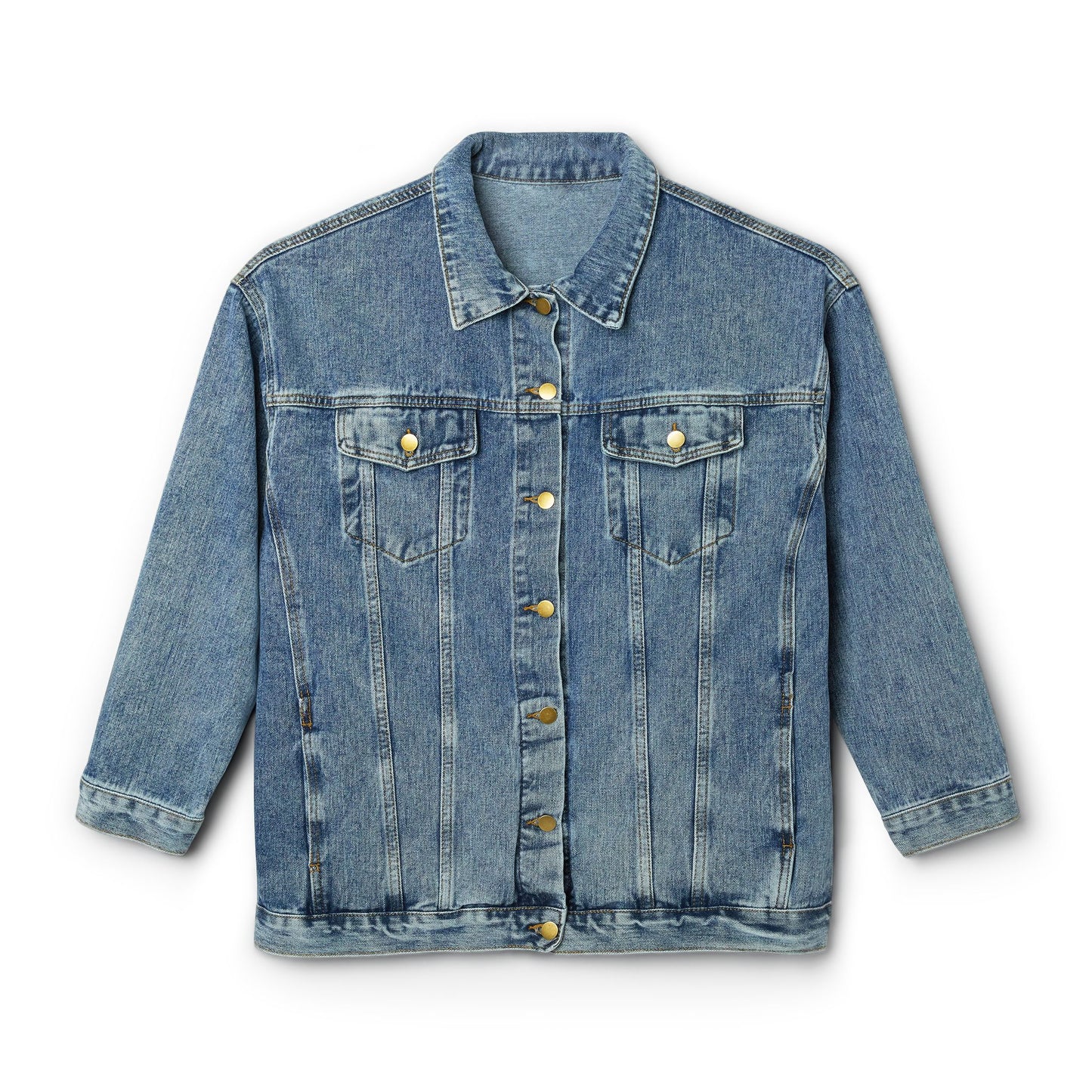 Vintage Women's Denim Jacket with Personalized Back Design