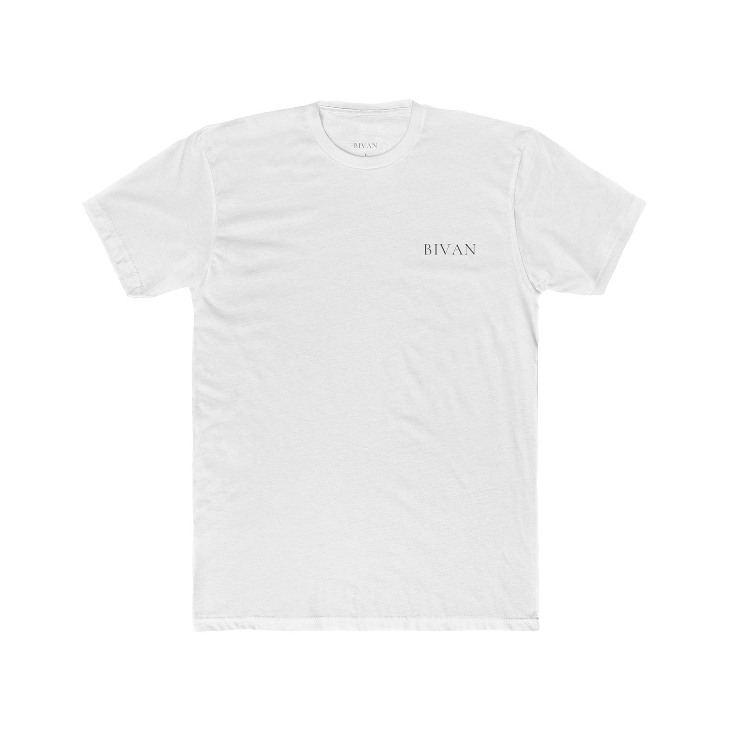 Minimalist Unisex Cotton Crew Tee - Stylish BIVAN Graphic T-Shirt