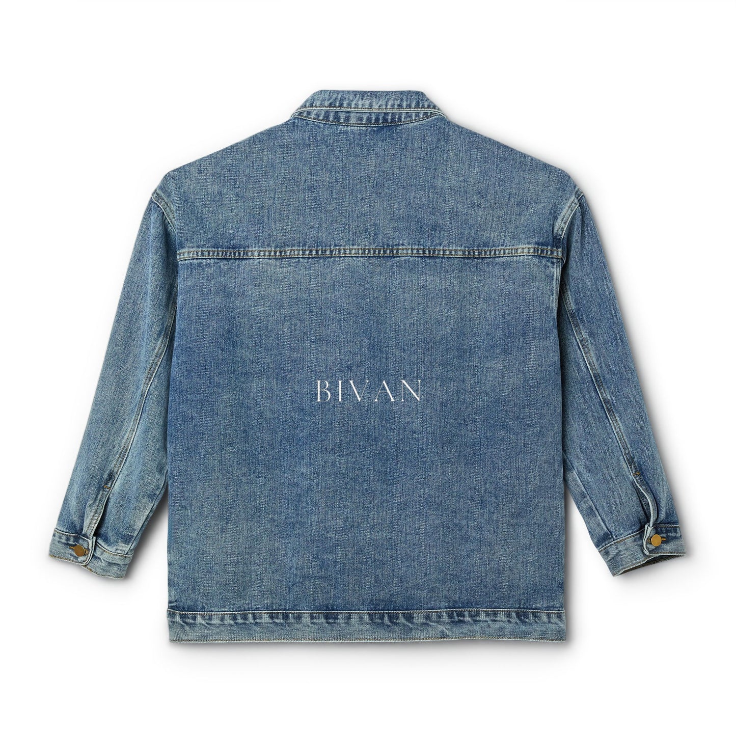 Vintage Women's Denim Jacket with Personalized Back Design